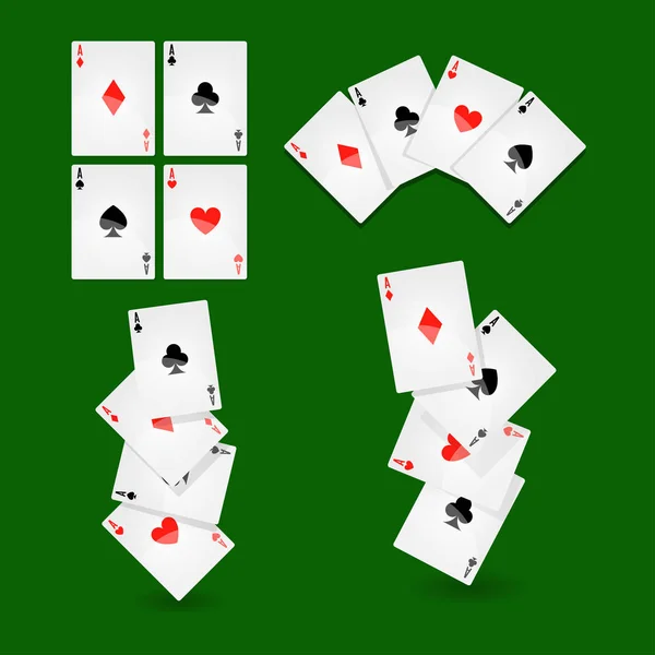 Poker carte da gioco — Vettoriale Stock