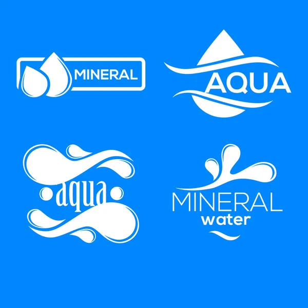 Aqua ikony kolekce. — Stockový vektor