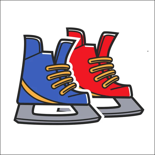 カナダの伝統的なホッケー スケート — ストックベクタ