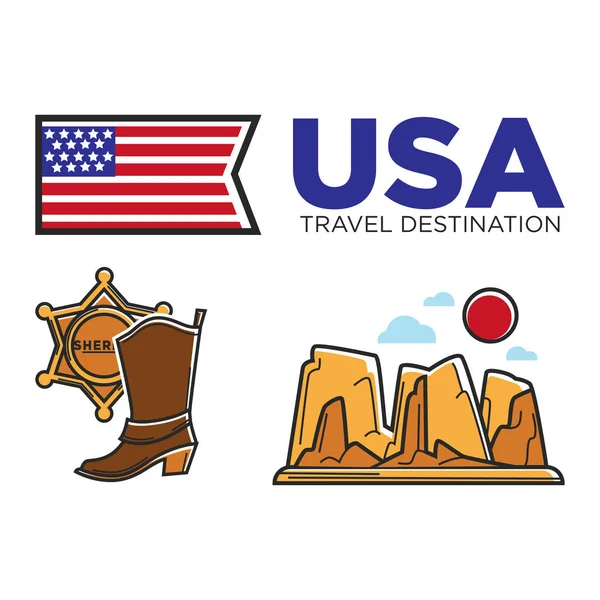 ABD Amerika kültür Icons set