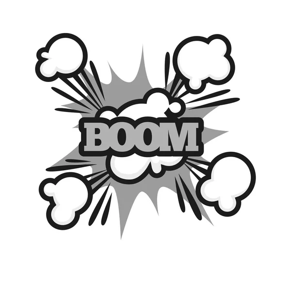 Boom litere logo incolor — Vector de stoc