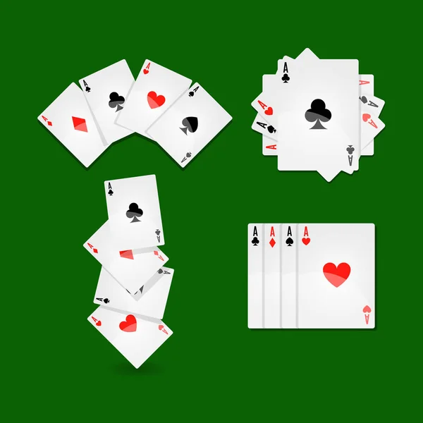 Campo de juego verde en el casino — Vector de stock