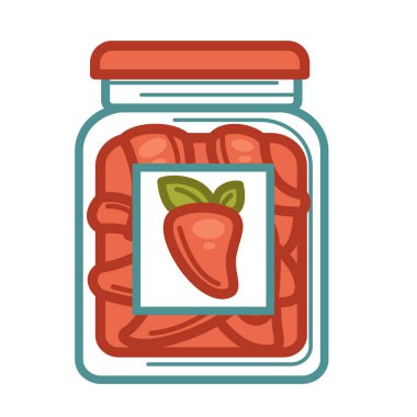 Cam Kavanoz içinde kırmızı biber 