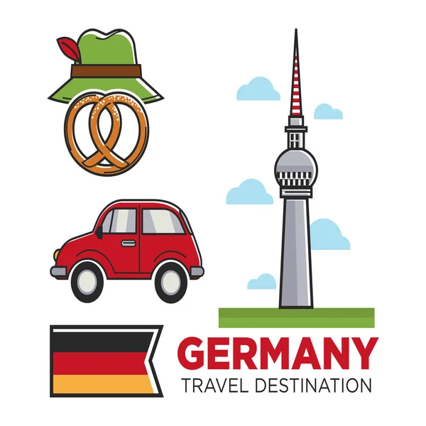 Duitsland reizen promo banner — Stockvector