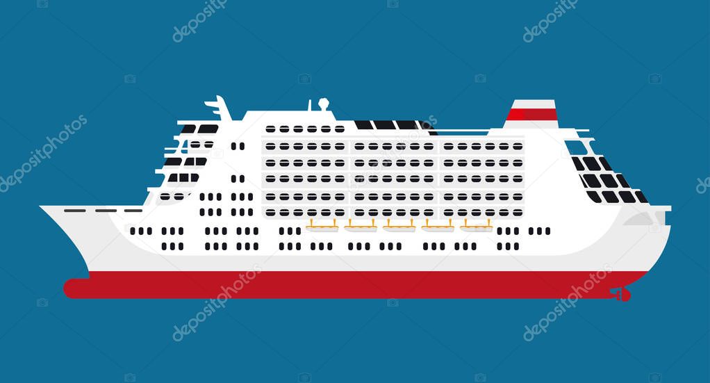 white cruise liner