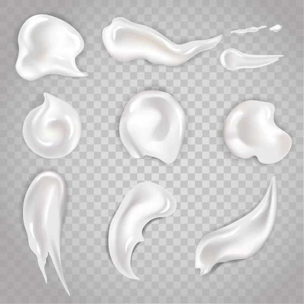 Cream smears and cosmetic blobs — Stock Vector