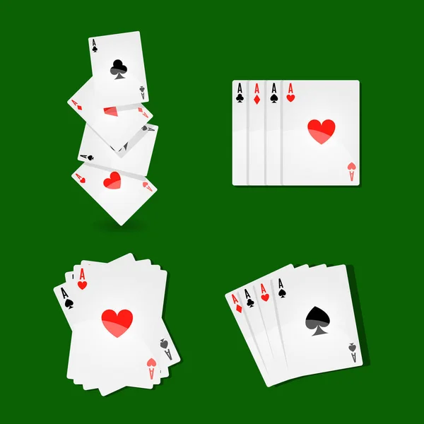 Asse-Kartenkombination — Stockvektor