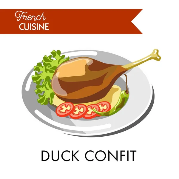 Deliciosa cocina francesa — Vector de stock