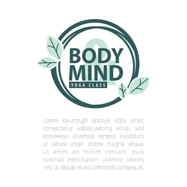 Modèle de concept de yoga — Image vectorielle