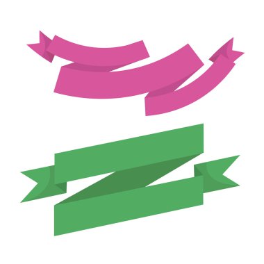 Farklı renkli kurdeleler. 