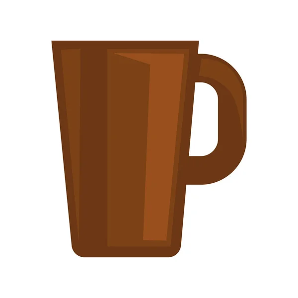 Simple brown cup — Stock Vector