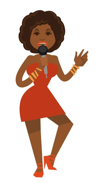 Chanteuse africaine — Image vectorielle
