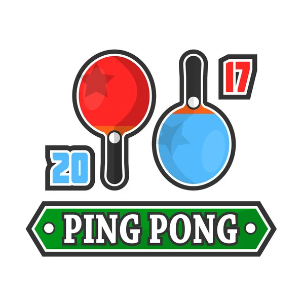 Ping ピンポン ラケット — ストックベクタ