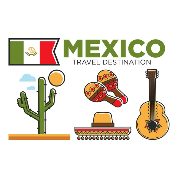 Traditionele nationale Mexicaanse set — Stockvector