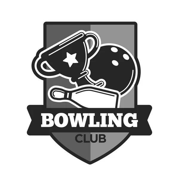 Bowling club vektör simgesi — Stok Vektör