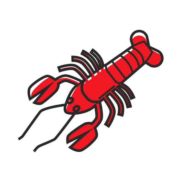 Червоний смачний морський омарів — стоковий вектор