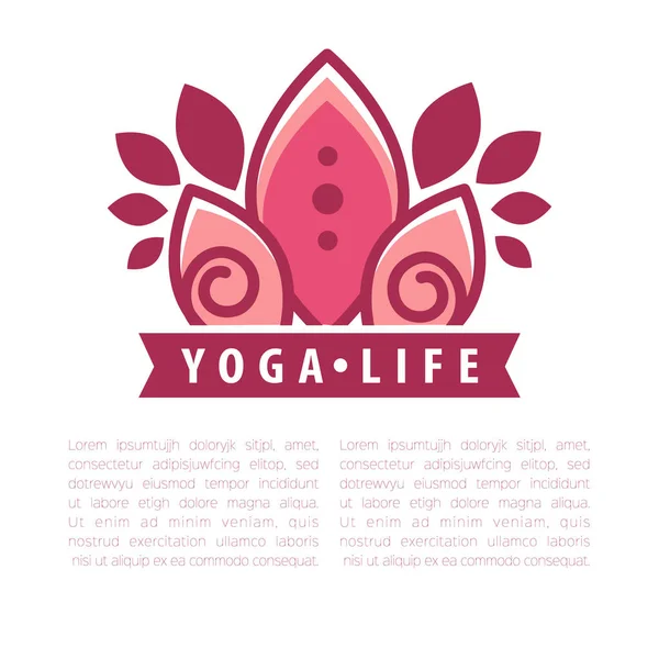 Plantilla de concepto yoga — Vector de stock