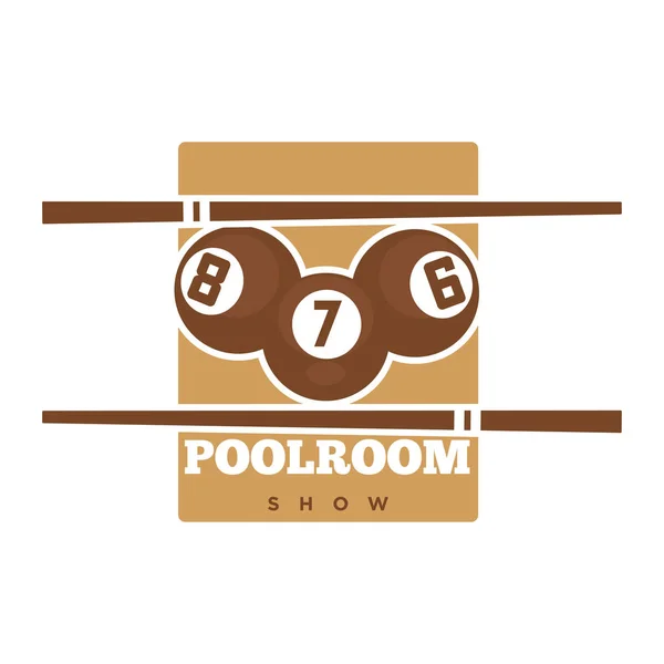 Pool room show - Stok Vektor