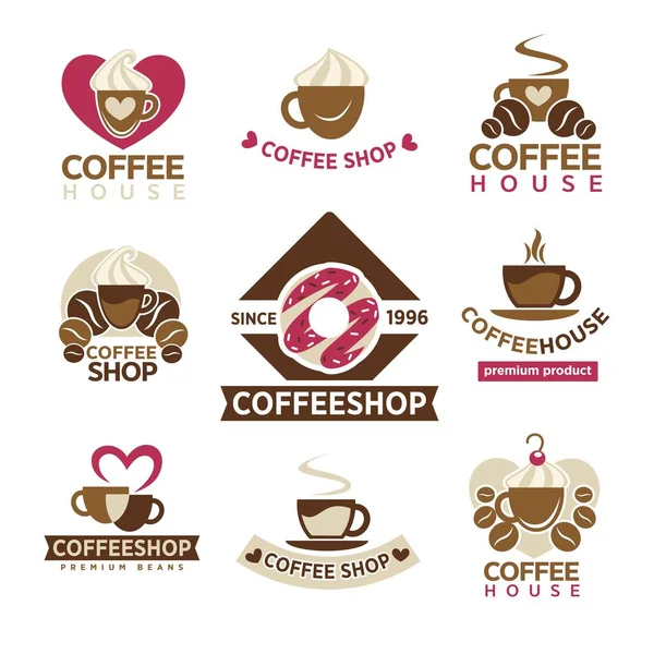 Cafetería con productos premium — Vector de stock