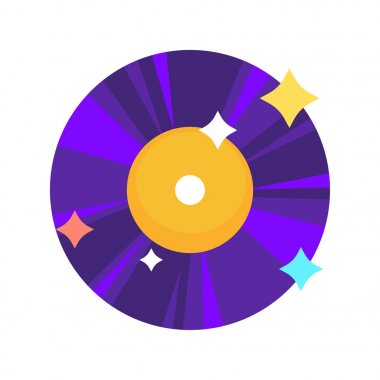 Parlak parlak vinil kaydı