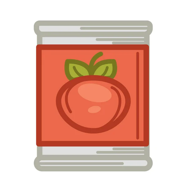 Dose mit eingelegten Tomaten — Stockvektor