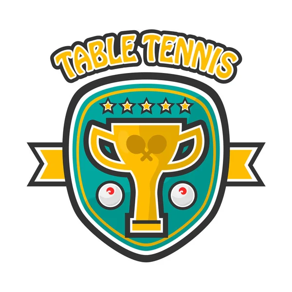 Tennis de table cinq étoiles — Image vectorielle
