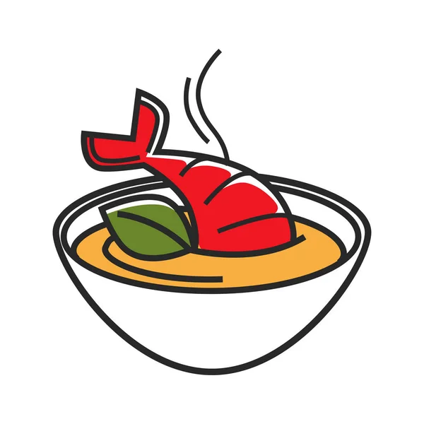 Миска со сливочным супом — стоковый вектор