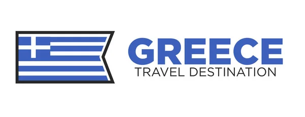 Grecia viaggi destinazione parole — Vettoriale Stock