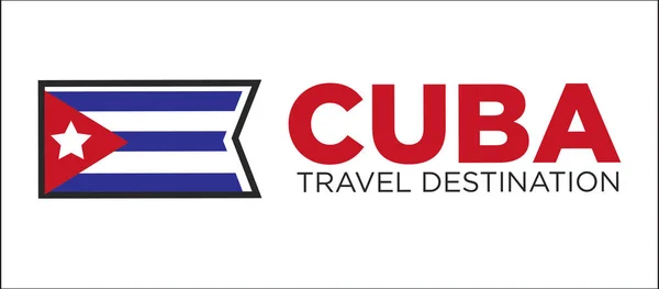 Cuba destination de voyage signe — Image vectorielle