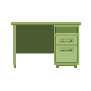 Modern ahşap yeşil renkli masa