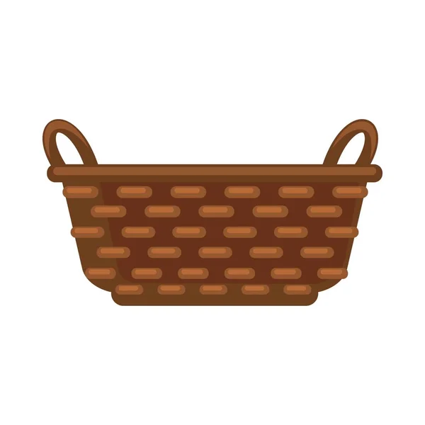 Simple straw basket — Stockvector