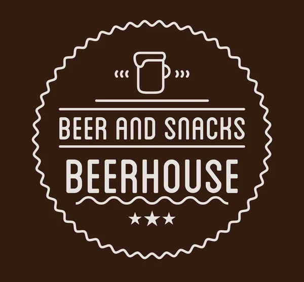 Beer house etikettmall. — Stock vektor