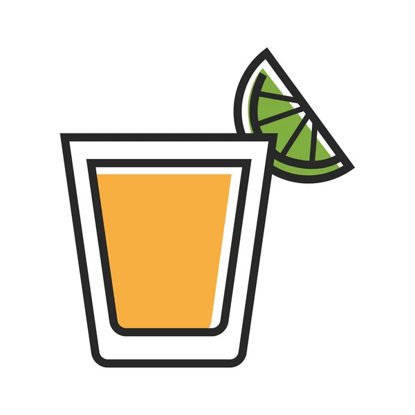 Ilustración de tequila shot — Vector de stock