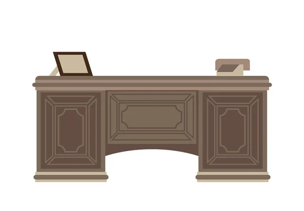 复古的木桌的插图 — 图库矢量图片