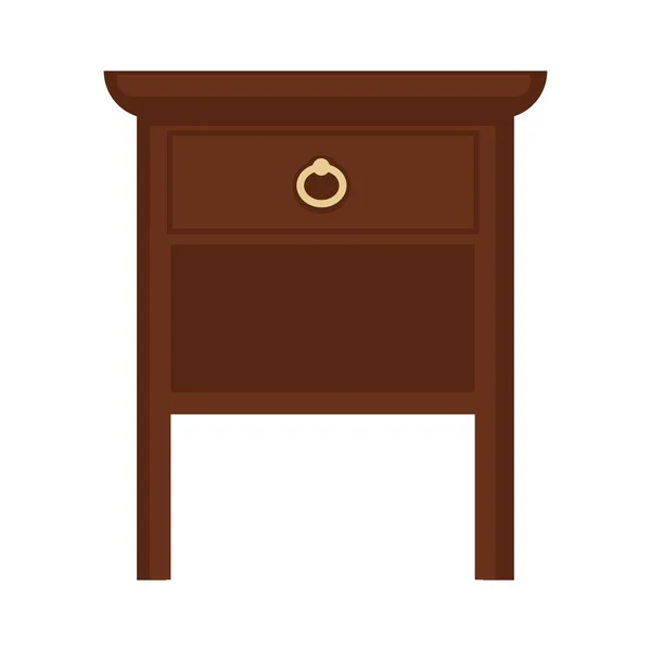 Коричневий дерев'яні меблі — стоковий вектор