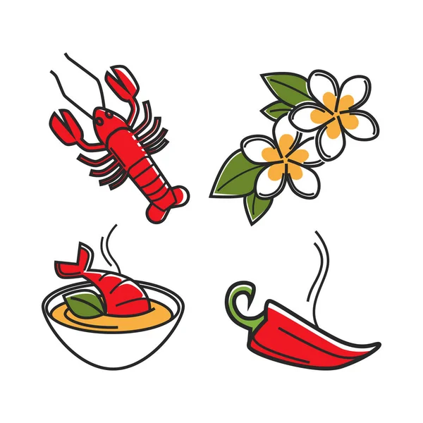 Soupe à la crème au lobste — Image vectorielle