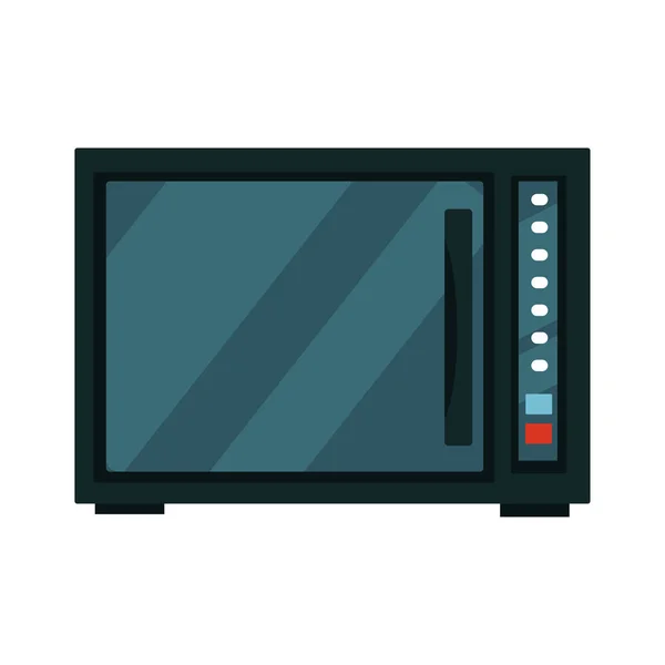 Zwarte gekleurde moderne magnetron — Stockvector