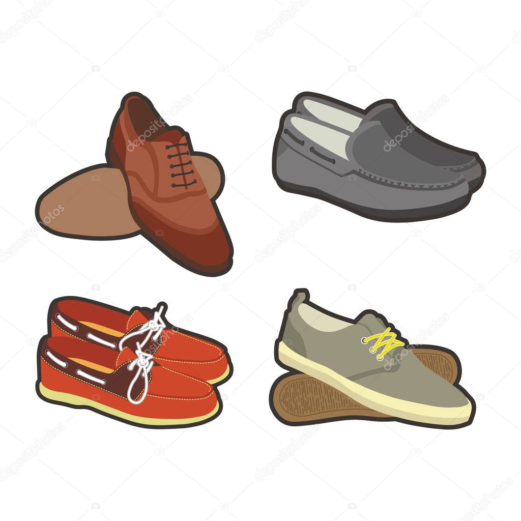 Mens shoes in sport and classical styles 