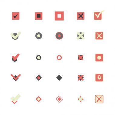 onay işareti renkli simgeler