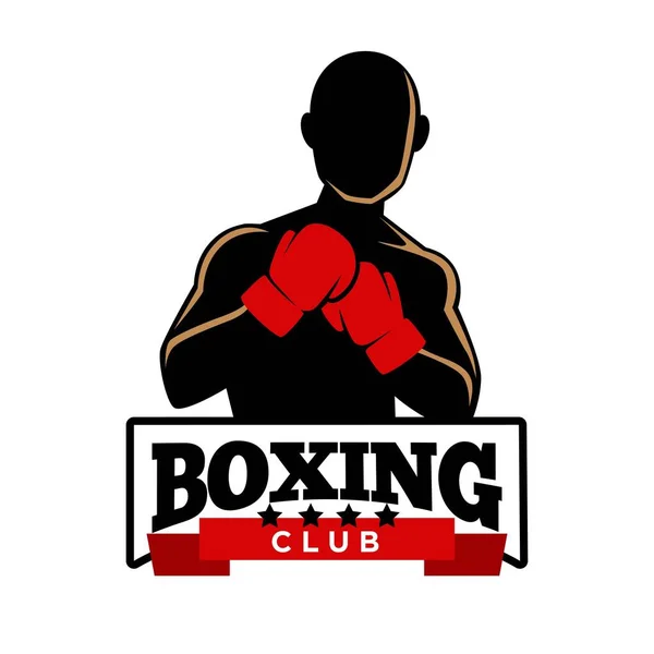 Logotype club cinq étoiles de boxe — Image vectorielle