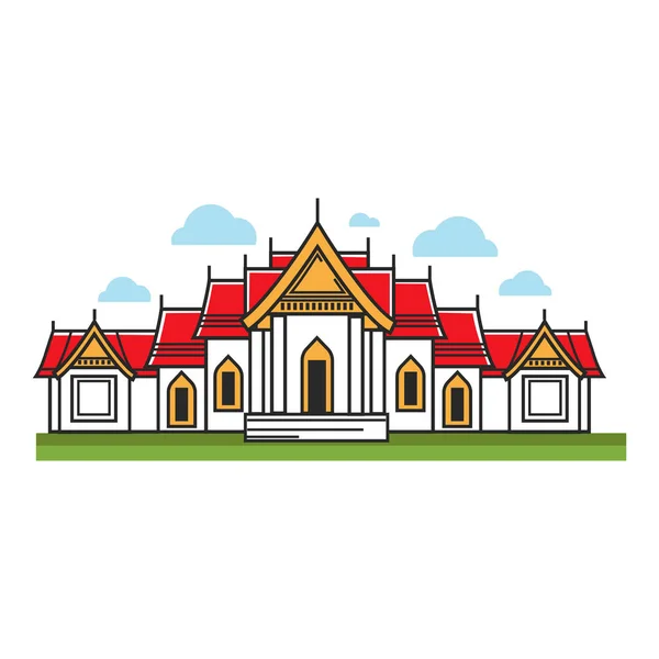 Bílý chrám budova — Stockový vektor