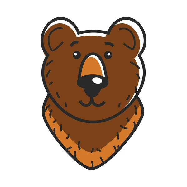 Cabeza de oso lindo — Vector de stock