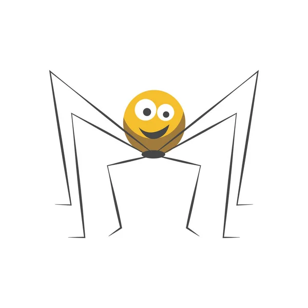 Дружній павук з круглим тілом — стоковий вектор