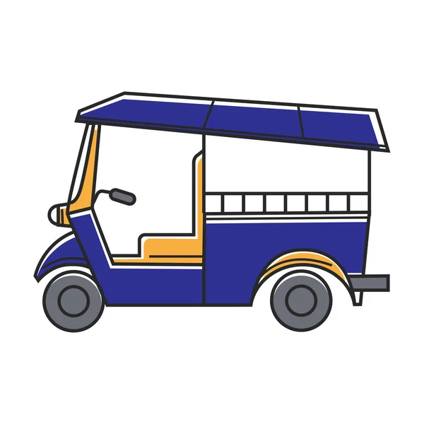 Μπλε δημόσια rickshaw — Διανυσματικό Αρχείο