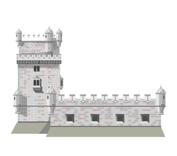 仿古砖欧洲城堡 — 图库矢量图片