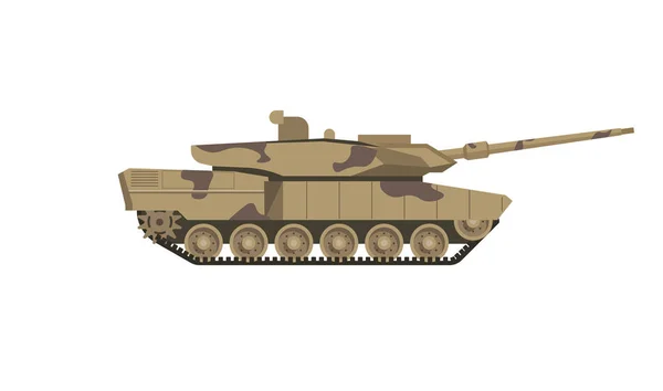 Kamuflaj rengin askeri tank — Stok Vektör