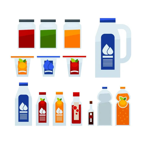 Diferente líquido en botellas — Archivo Imágenes Vectoriales