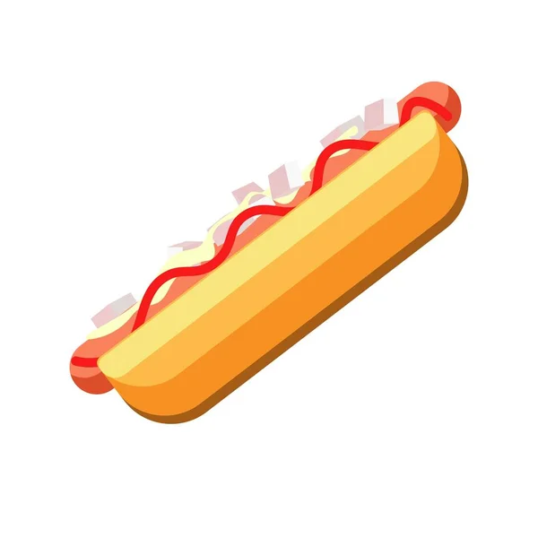 Hot dog frais — Image vectorielle