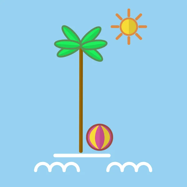 Labdát: ocean Palm — Stock Vector