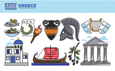 Yunanistan seyahat hedef posteri